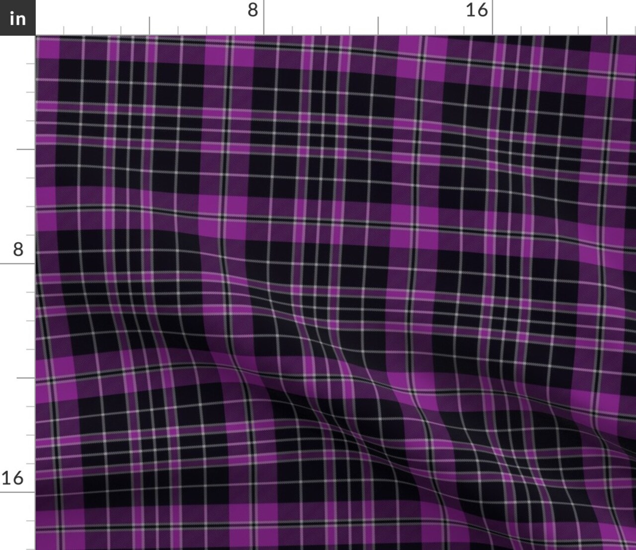 Clergy Tartan Purple Plaid Grey Custom Printed Fabric by Spoonflower Various Fabrics by the Yard or Fat Quarter